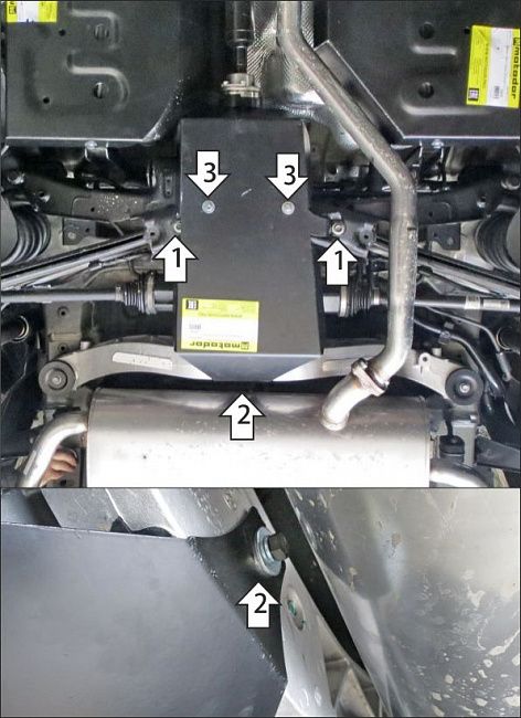 Защита Мотодор для задн. дифференциала Haval H3 2024-2026. Артикул 73110
