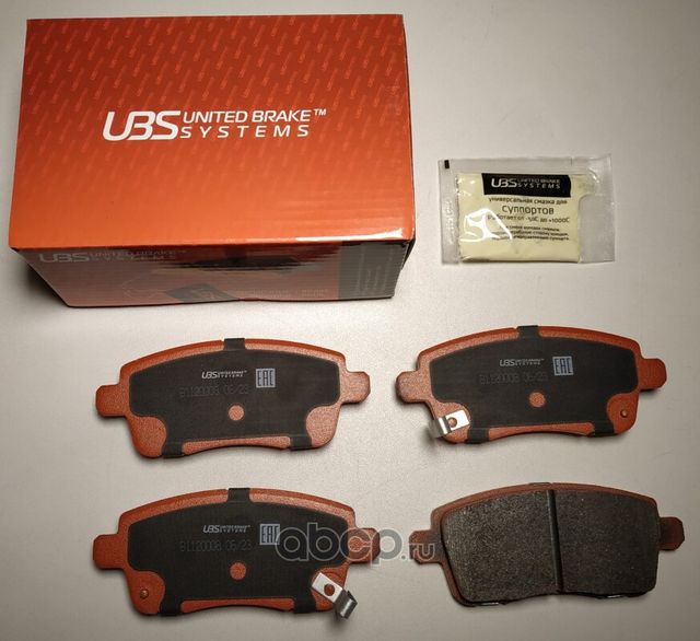 Тормозные колодки для CHERRY TIGGO 8 / 8pro / EXEED LX задние  в комплекте со смазкой (5г) (UBS). Артикул b1120008