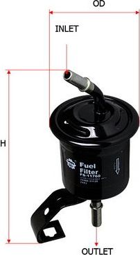 Топливный фильтр Sakura. Артикул FS-11760