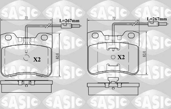 Тормозные колодки Sasic. Артикул 6210024