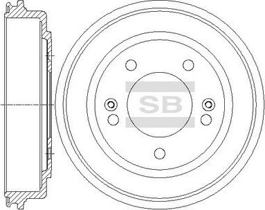 Тормозной барабан Sangsin Hi-Q. Артикул SD1097