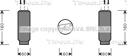 Осушитель кондиционера AVA для Toyota Camry 20 (V20, XV20) 1996-2002. Артикул TOD024