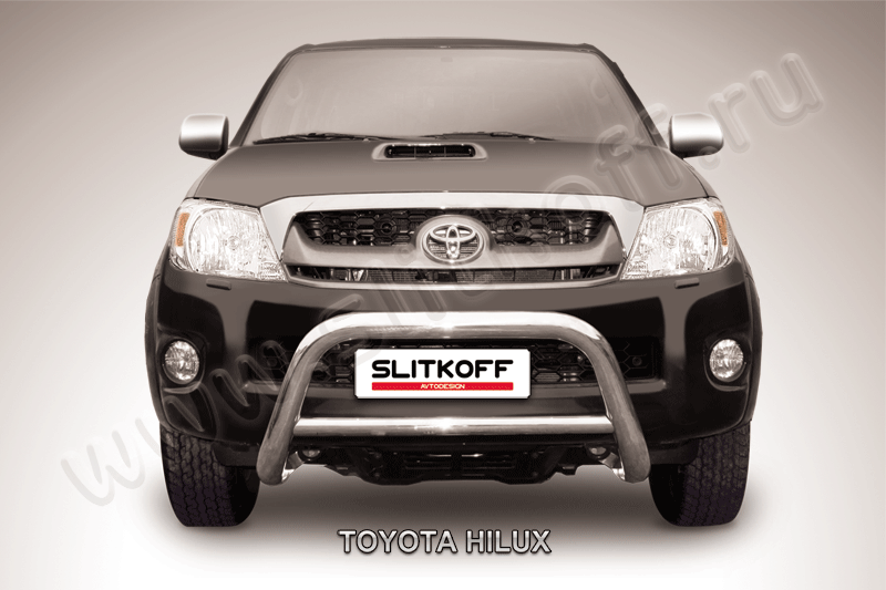 Кенгурятник Slitkoff d76 низкий для Toyota Hilux VII 2008-2011. Артикул THL002