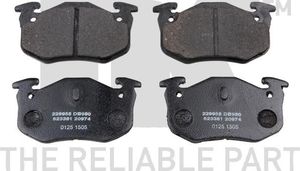 Тормозные колодки NK задние для Citroen Saxo 1996-2004. Артикул 229955