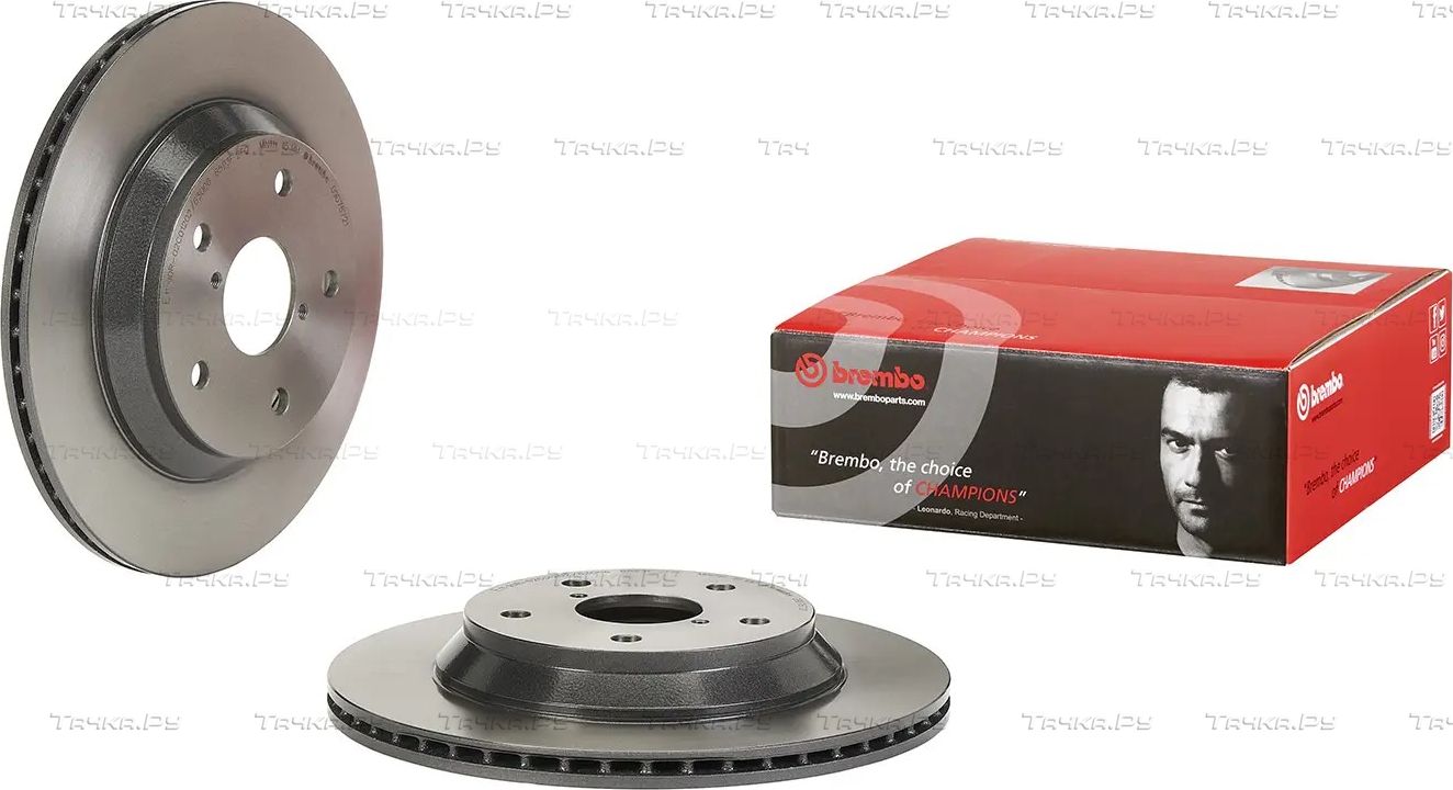Тормозной диск Brembo PRIME LINE - UV Coated задний для Subaru Forester V 2018-2026. Артикул 09.D767.21