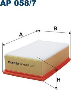 Воздушный фильтр Filtron. Артикул AP 058/7