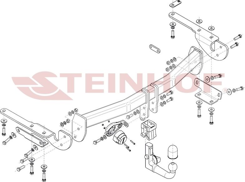 Фаркоп Steinhof для Toyota Highlander VI 2019-2026. Артикул T-157