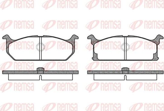 Тормозные колодки Remsa передние для Suzuki Swift I 1983-1989. Артикул 0194.00