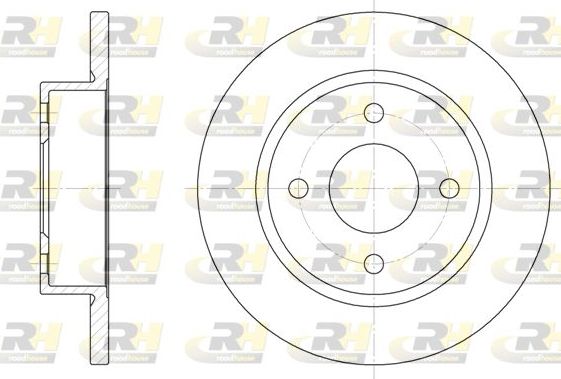 Тормозной диск RoadHouse передний для Peugeot 206 2007-2012. Артикул 6047.00