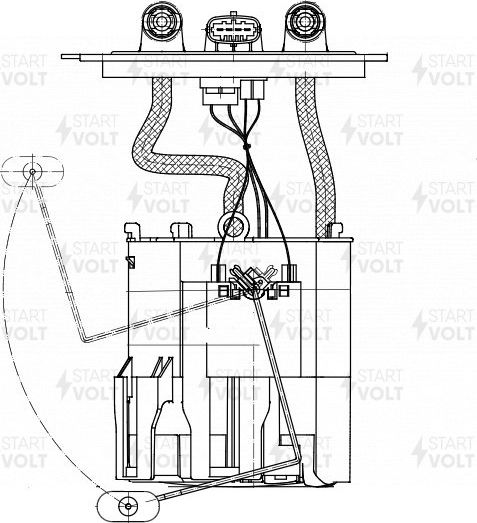 Бензонасос (топливный насос) StartVOLT для Opel Astra H 2004-2014. Артикул SFM 0513
