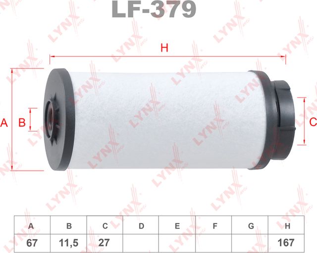 Топливный фильтр LYNXauto. Артикул LF-379