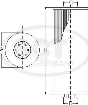 Масляный фильтр SCT-Germany для Skoda Fabia II 2007-2014. Артикул SH 4025 P