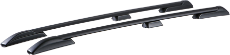 Рейлинги АПС (без паза) для Toyota Land Cruiser Prado 150 2009-2026 ЧЕРНЫЕ. Артикул 0251-БП-02