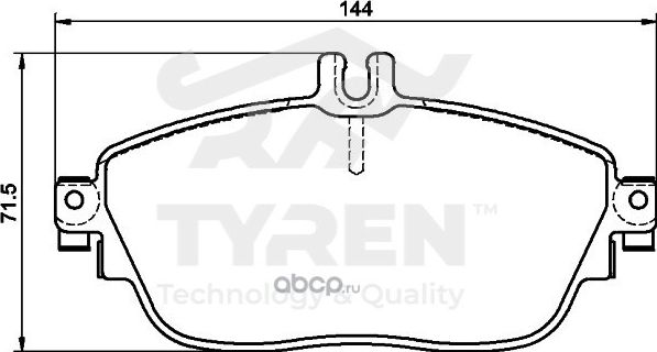Колодки тормозные (Tyren). Артикул TYR1215621