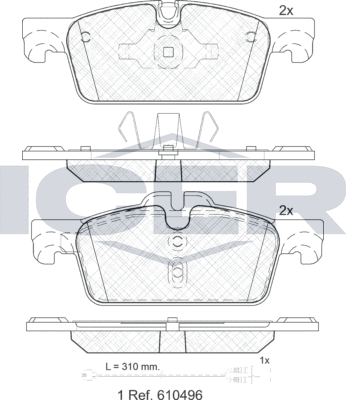 Тормозные колодки Icer. Артикул 182021