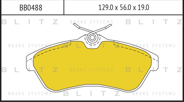 Колодки тормозные CITROEN C2/C3 02- 1.4-1.6 передн. (Blitz). Артикул BB0488