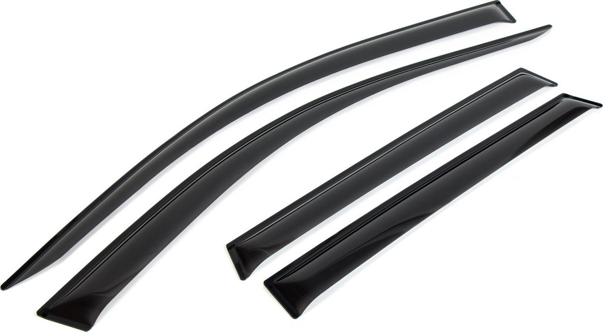 Дефлекторы Rival Premium для окон Skoda Karoq (с хромированным молдингом по краю двери) 2020-2026. Артикул 35106001