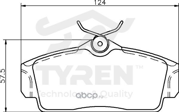 Колодки тормозные дисковые | перед | (Tyren). Артикул TYR1212081