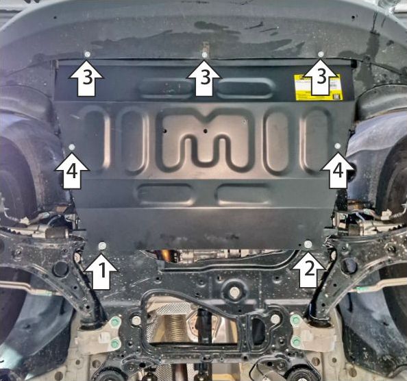 Защита Мотодор для картера и КПП Omoda C7 2025-2026. Артикул 79016