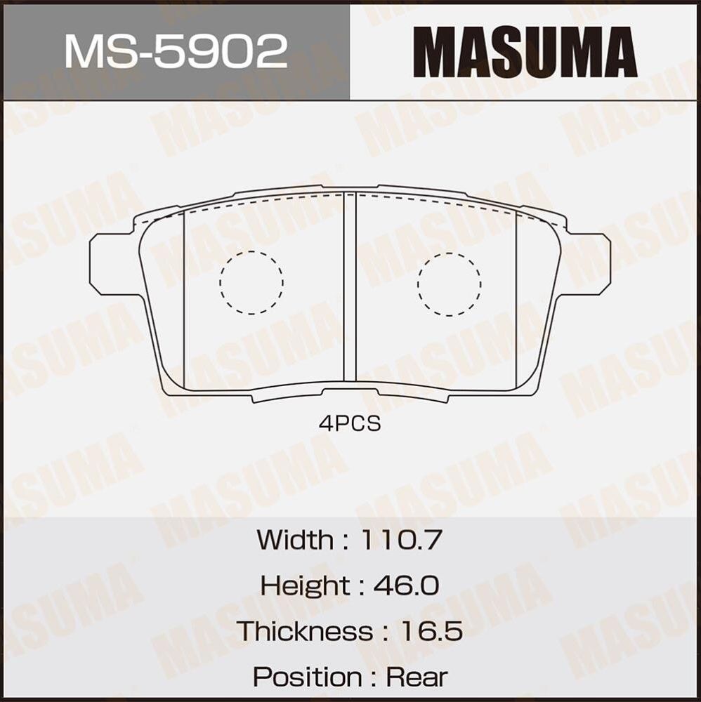Тормозные колодки Masuma. Артикул MS-5902