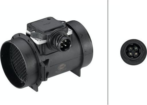 Датчик массового расхода воздуха (ДМРВ) Hella для BMW 5 IV (E39) 1995-1998. Артикул 8ET 009 142-061