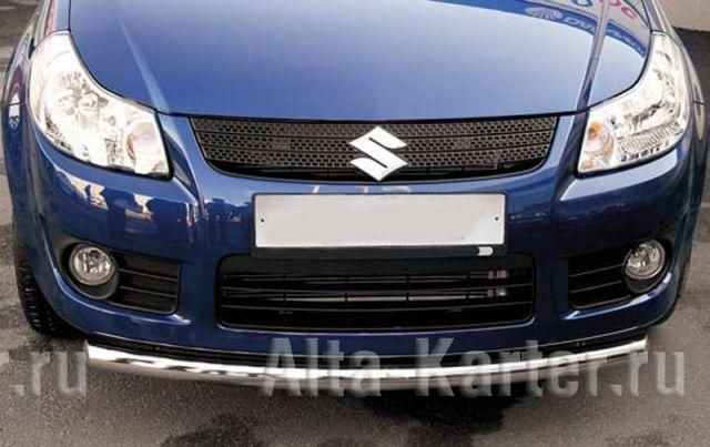 Защита Союз-96 переднего бампера d60 (труба) для Suzuki SX4 I 2006-2013. Артикул SZSX.48.0366