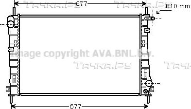 Радиатор охлаждения двигателя AVA. Артикул FDA2336