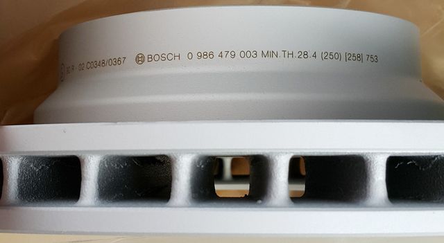 Тормозной диск Bosch передний для BMW 7 IV (E65/E66) 2001-2008. Артикул 0 986 479 003