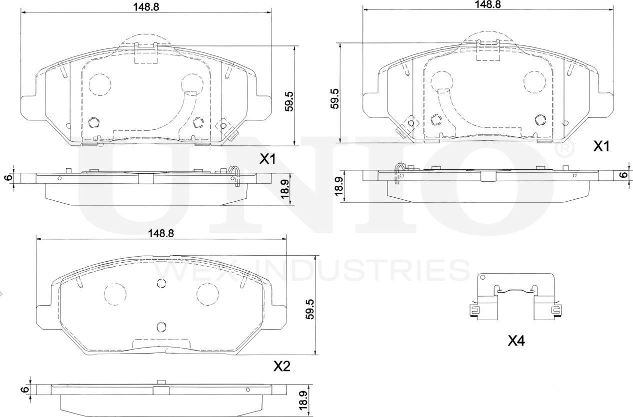 Колодки тормозные диск. передние Kia Ceed III 18-, ProCeed III 18-, Hyundai i30 III 16- (Unio). Артикул BRP-20112