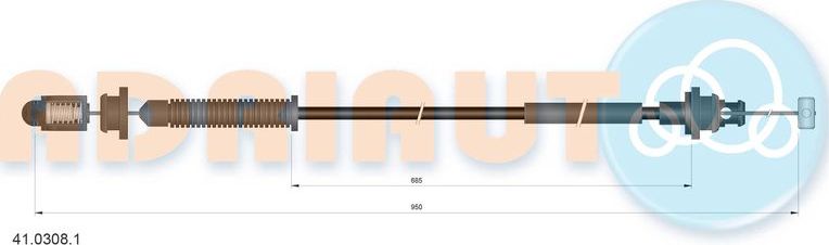 Трос газа Adriauto. Артикул 41.0308.1