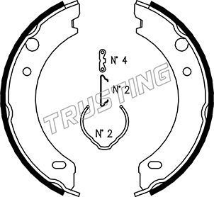 Тормозные колодки (стояночная тормозная система) Trusting. Артикул 127.271K