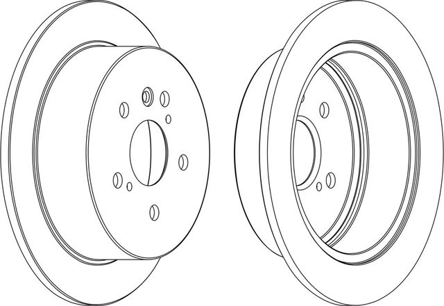 Тормозной диск Ferodo Premier задний для Lexus RX II 2003-2008. Артикул DDF1545C