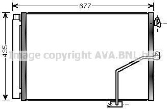 Радиатор кондиционера (конденсатор) AVA (алюминий). Артикул MSA5450D