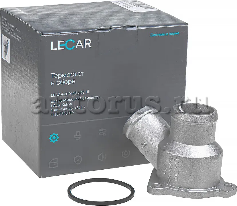 Крышка термостата с термоэлементом LADA Kalina (Lecar). Артикул LECAR010130602