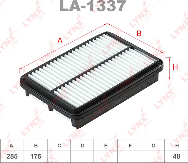 Воздушный фильтр LYNXauto. Артикул LA-1337