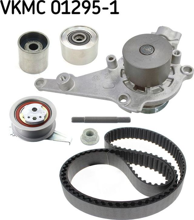 Помпа (водяной насос) с комплектом ремня ГРМ SKF. Артикул VKMC 01295-1