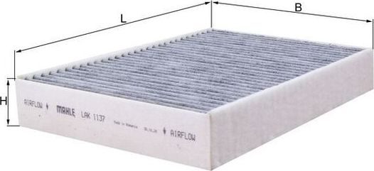 Салонный фильтр Mahle. Артикул LAK 1137