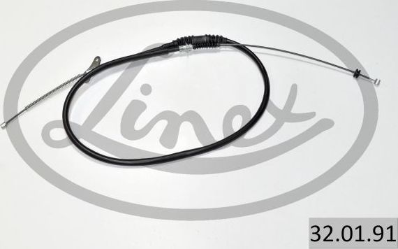 Трос ручника (тросик ручного тормоза) Linex. Артикул 32.01.91