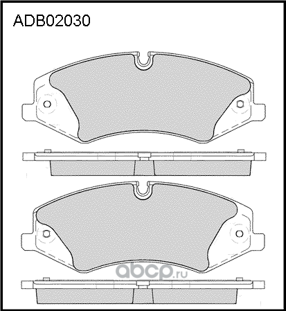 Колодки тормозные (Allied Nippon). Артикул ADB02030