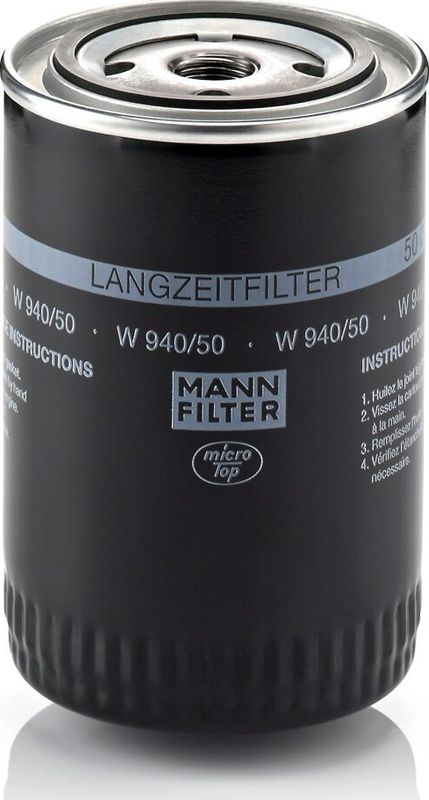 Масляный фильтр Mann-Filter для Audi A4 I (B5) 1999-2001. Артикул W 940/50
