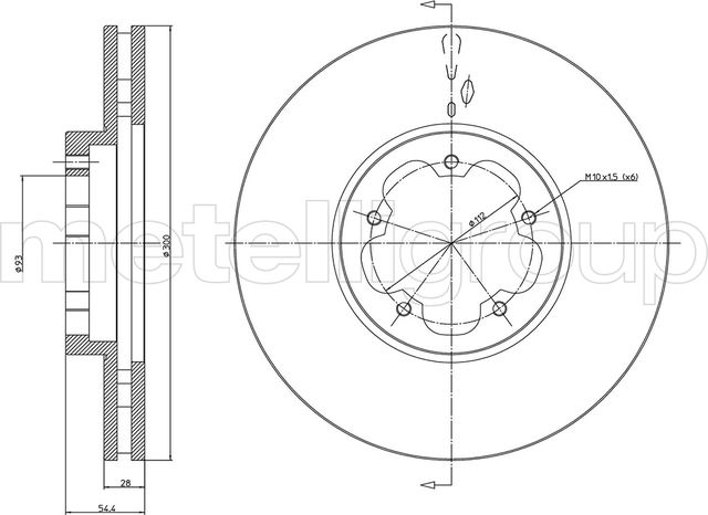 Тормозной диск Metelli. Артикул 23-0899