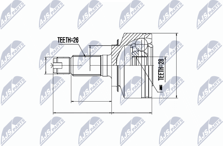 Шрус внутренний (граната) NTY. Артикул NPZ-HD-039