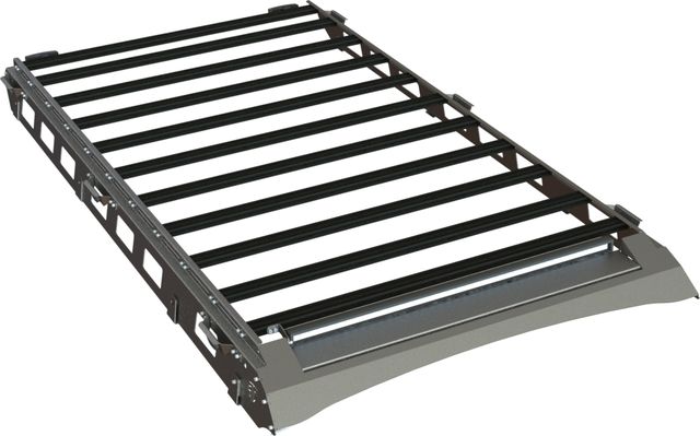 Экспедиционный багажник STC для Toyota Land Cruiser 76 1984-2007 шторка, дальний, рабочий и задний свет. Артикул STC-TLC76-TR1-L1L2L3