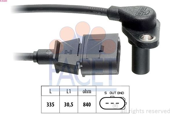 Датчик скорости Facet Made in Italy - OE Equivalent. Артикул 9.0220