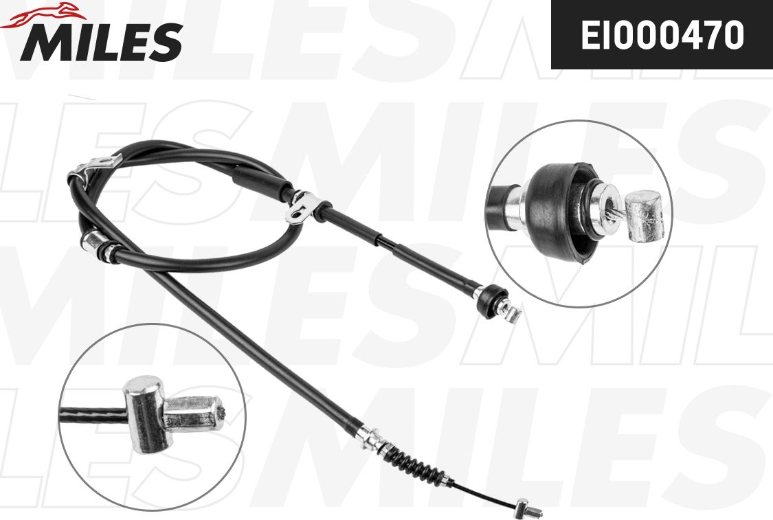 Трос ручника (тросик ручного тормоза) Miles. Артикул EI000470