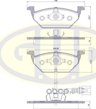 Тормозные колодки G.U.D.. Артикул GBP063341