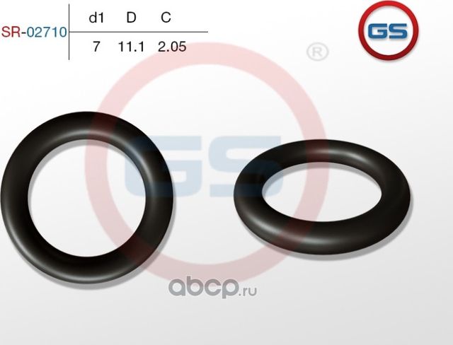 РЕЗИНОВОЕ КОЛЬЦО 7 2.05 (GS). Артикул SR02710