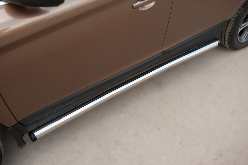 Защита порогов RusStal труба d63 (вариант 2) для Volvo XC 60 2008-2013. Артикул VXCT-0020782