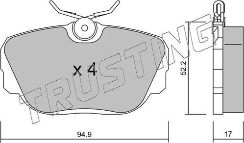 Тормозные колодки Trusting передние для BMW 3 II (E30) 1982-1994. Артикул 044.0
