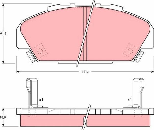 Тормозные колодки TRW. Артикул GDB1137